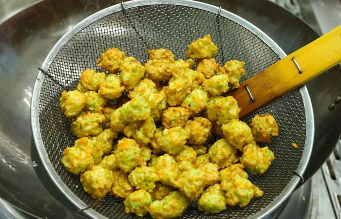 炸丸子過程示意圖